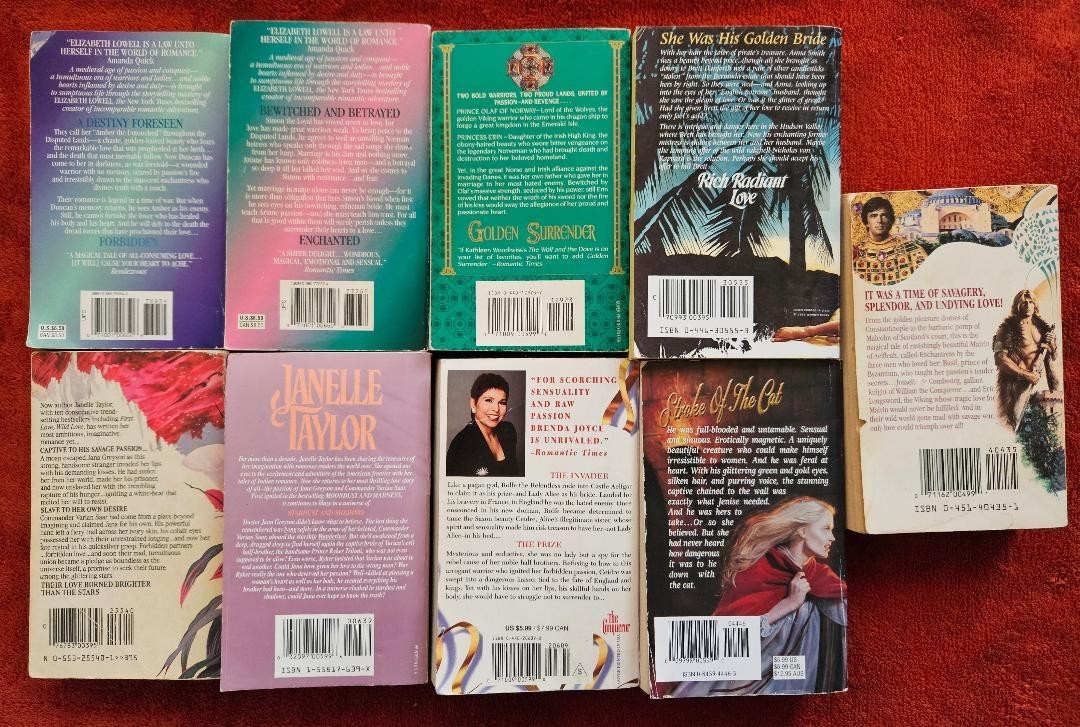 Used Romance Books – Johanna Lindsey, Bertrice Small, and other authors