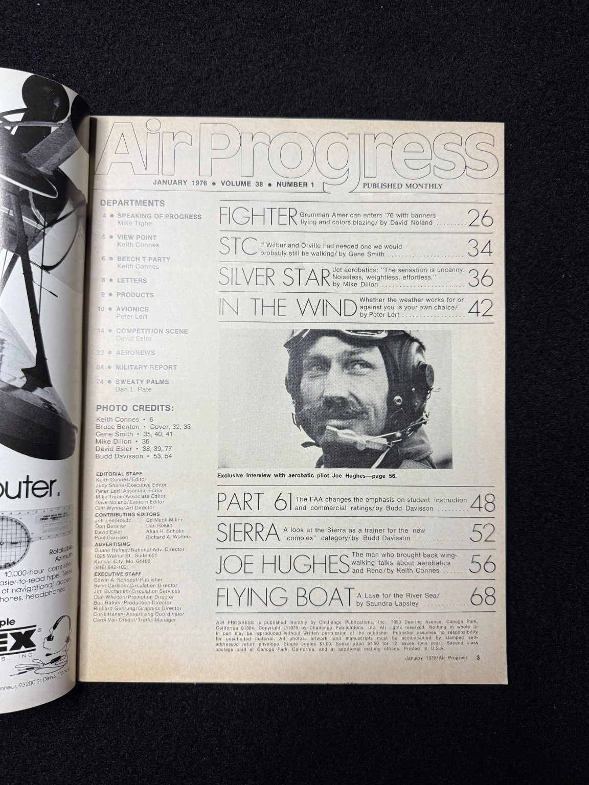 Air Progress January 1976 Aviation Magazine Fighter Planes Grumman American