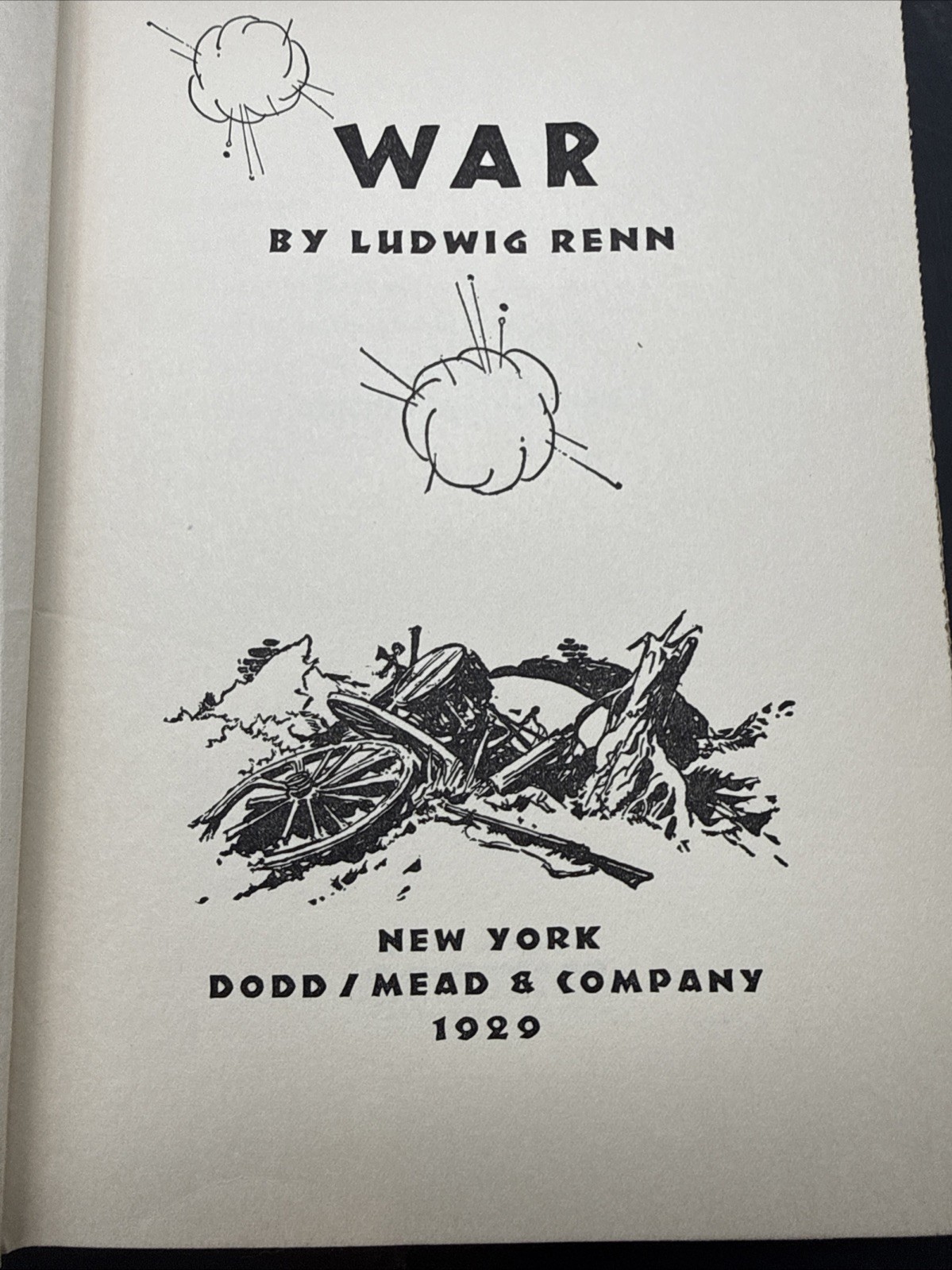 RARE EDITORIAL COPY „WAR“ Ludwig Renn WWI 1929 1st Edition