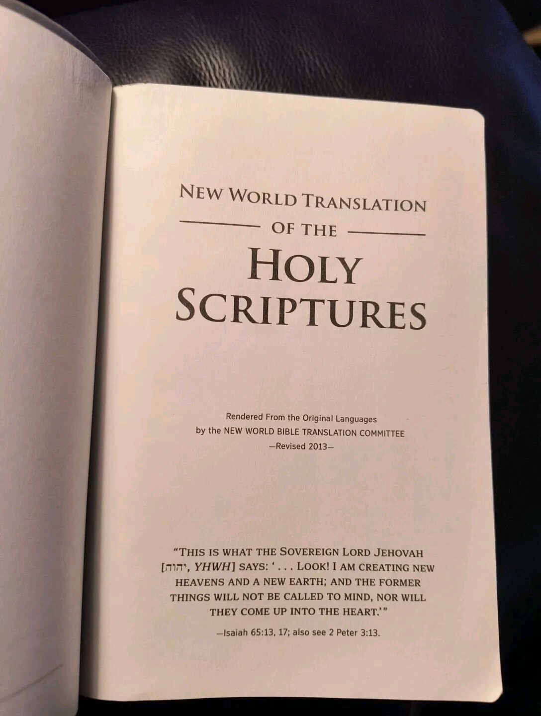 New World Translation of the Holy Scriptures Watchtower 2013 Grey Faux Leather