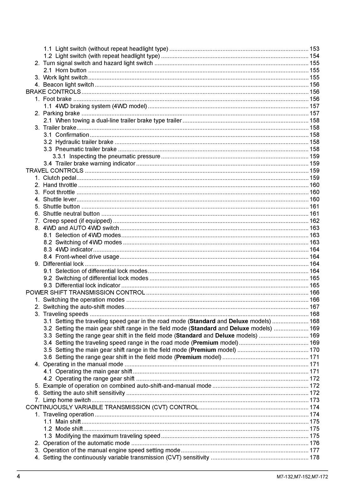 KUBOTA M7132 M7152 M7172 TRACTOR OPERATORS MANUAL – SPIRAL BOUND – TOUGH COVERED