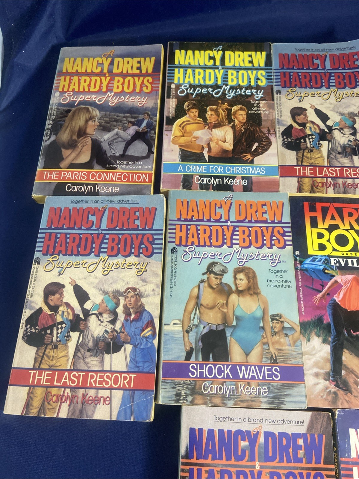 Lot 10 Nancy Drew and Hardy Boys Super Mystery PB books 1990s Carolyn Keene