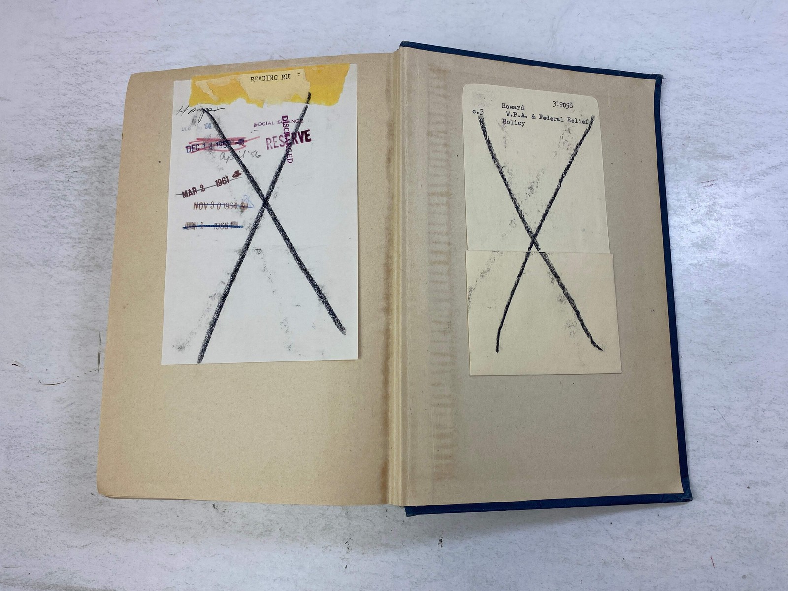 The WPA and Federal Relief Policy by Howard Ex-library 1943 HC