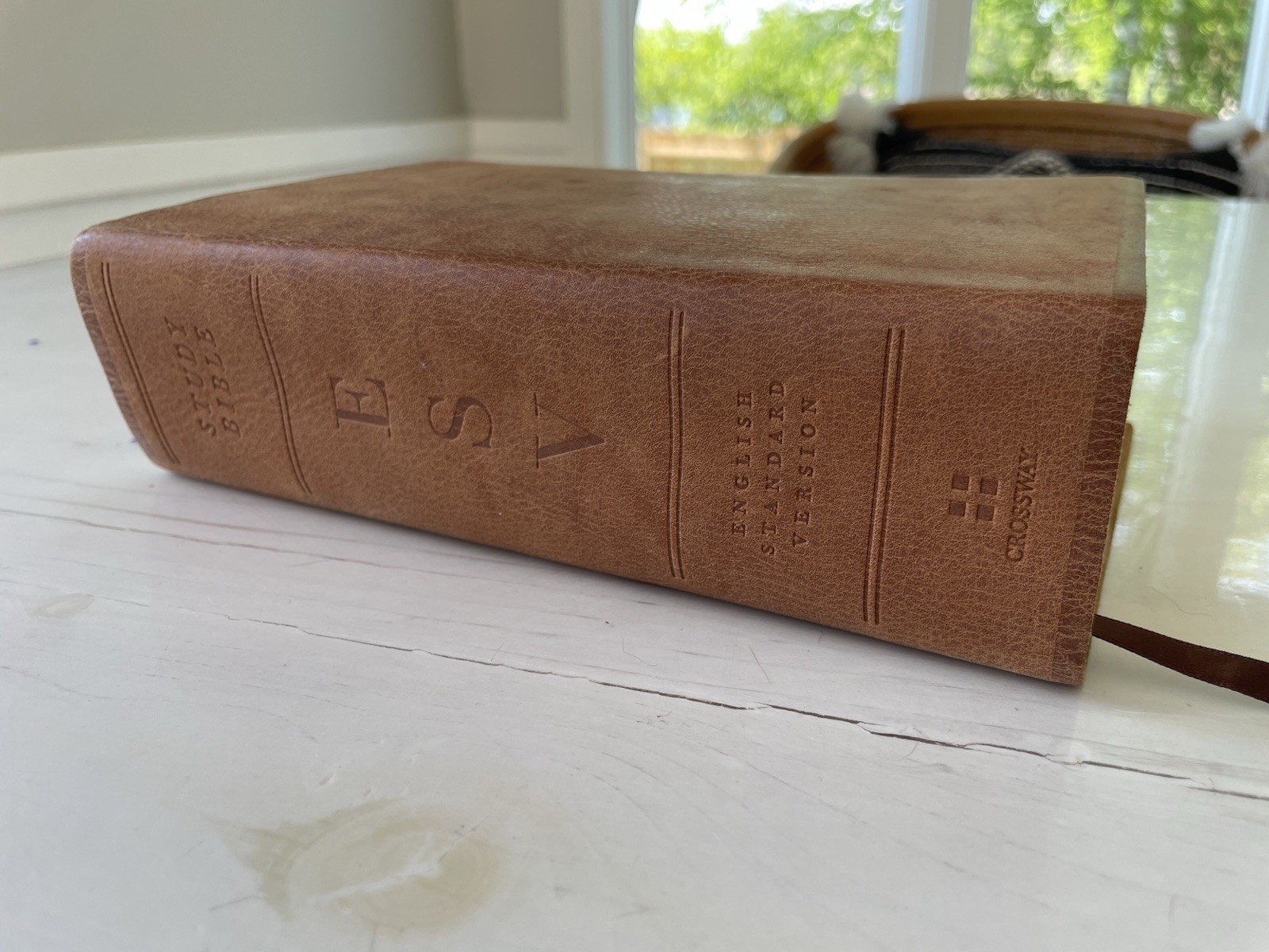 ESV Study Bible Personal Size Natural Brown Leather Out Of Print