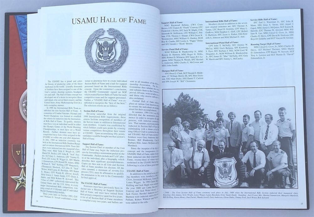 UNITED STATES ARMY MARKSMANSHIP UNIT 50TH ANNIVERSARY 1956 2006 HISTORY J MARTIN