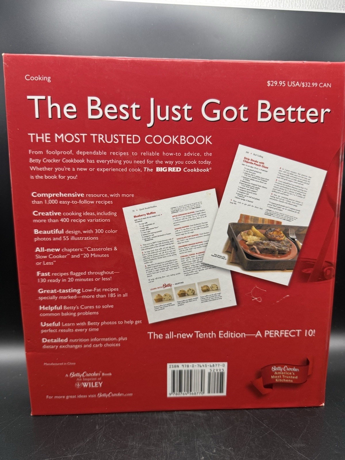 Betty Crocker Cookbook Lot Big Red 5-Ring Binder Cooking Basics Hardcover Set