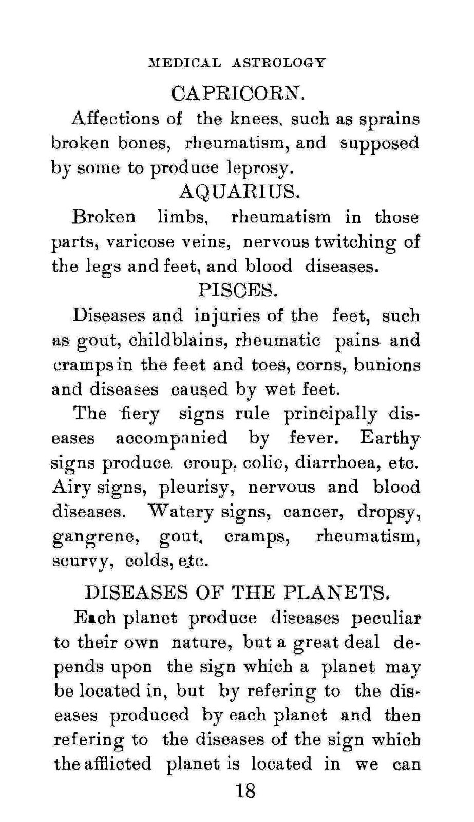 Medical Astrology „1899“ 71 Pages