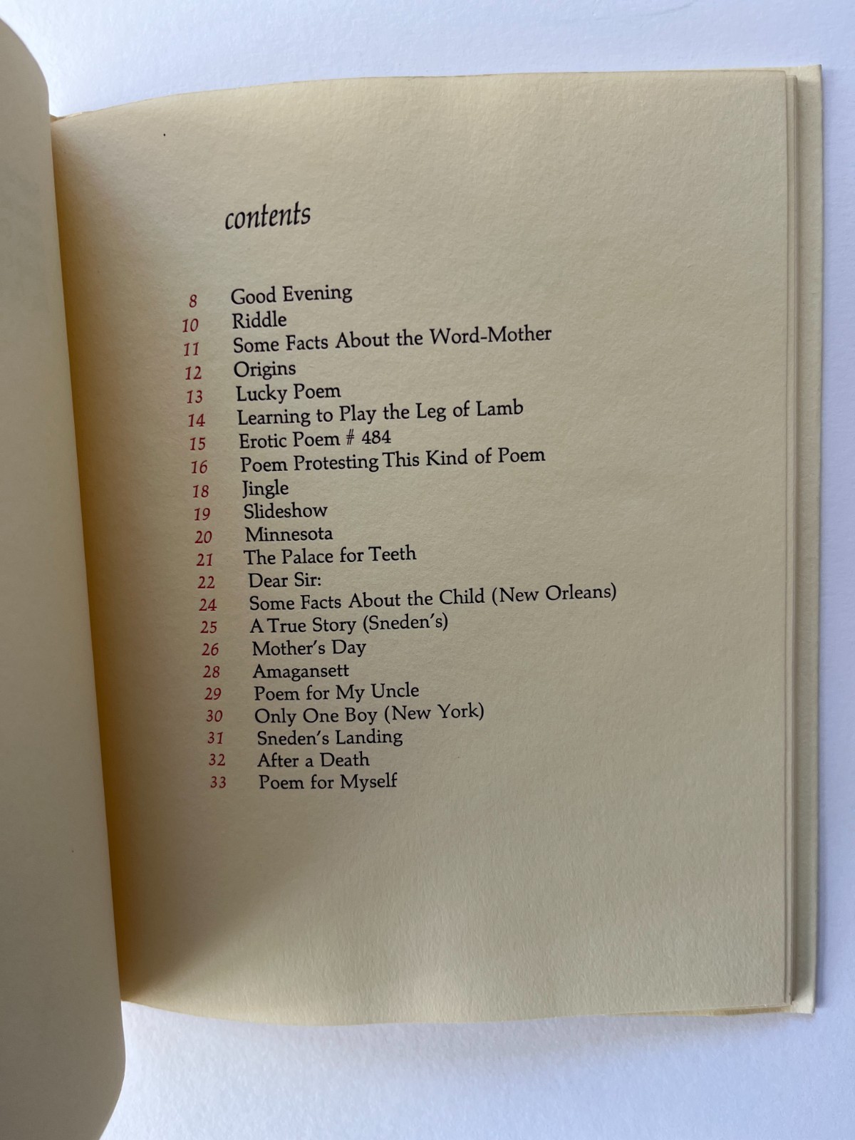 Abigail Luttinger / Good evening and other poems, Ltd SIGNED 1979 Penumbra Press