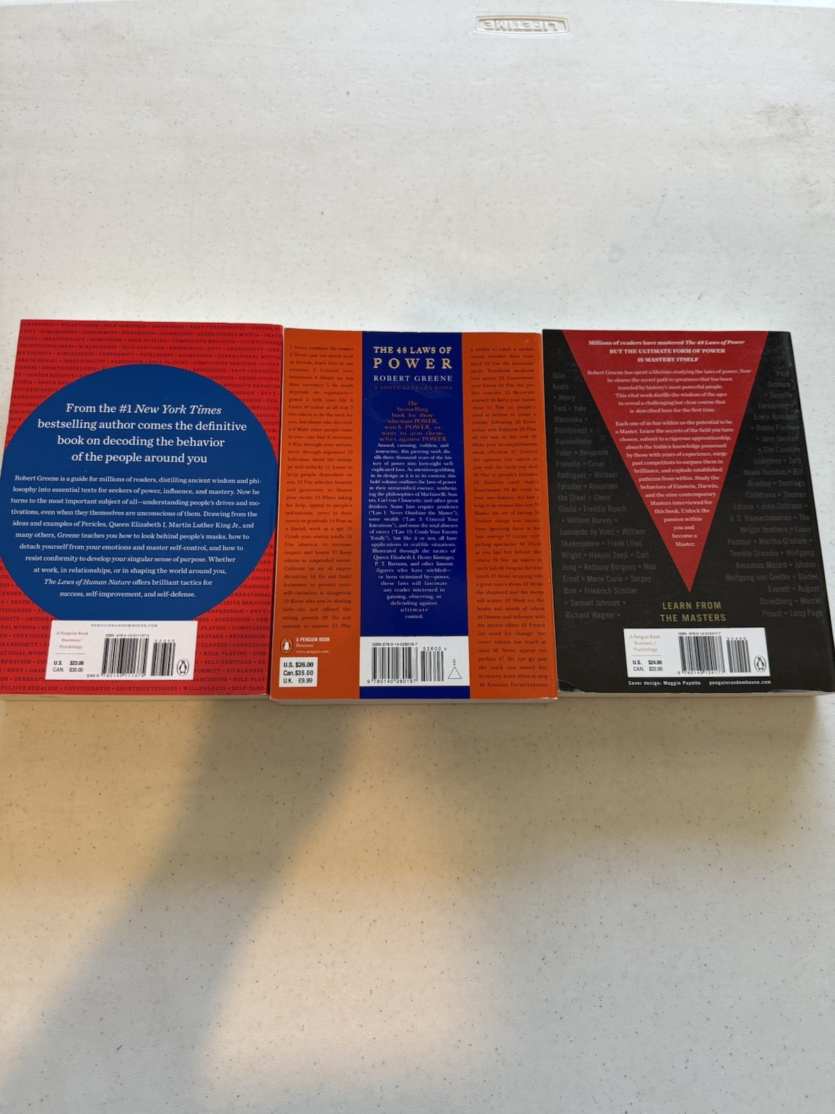 Robert Greene The 48 Laws of Power New 3 Book Lot Trade Paperback Books