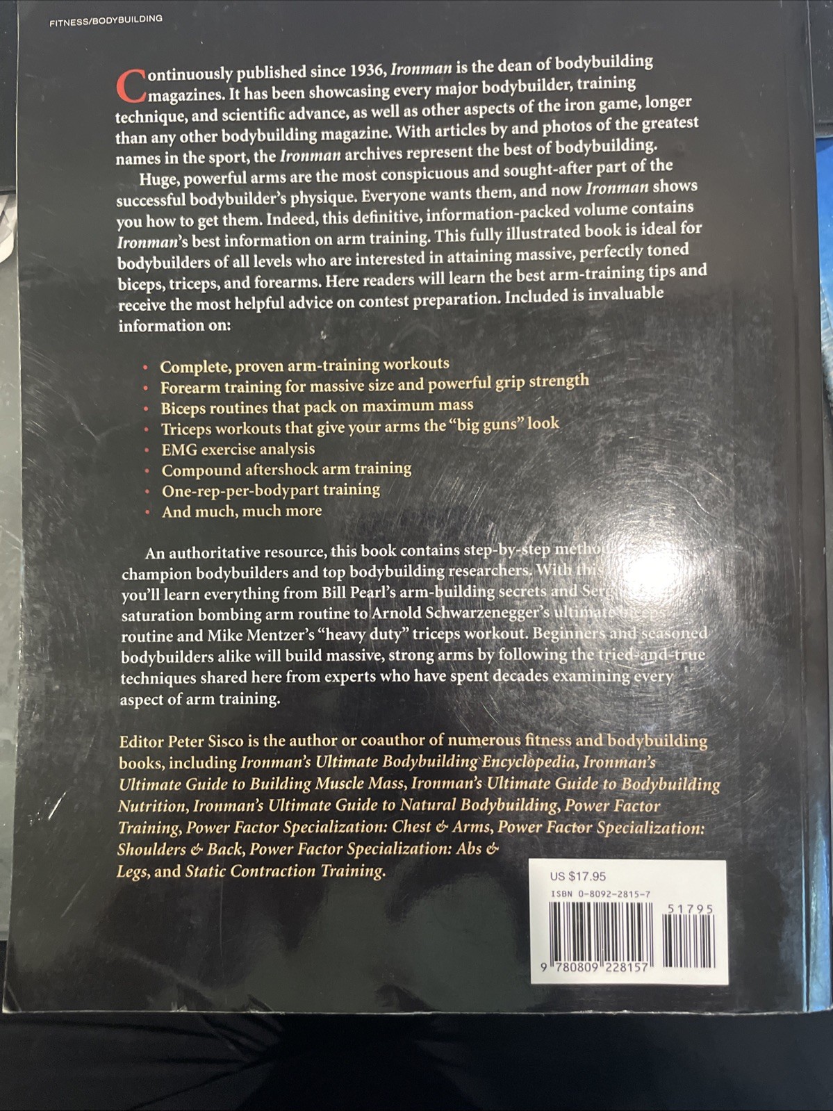 IRONMAN’S ULTIMATE GUIDE TO ARM TRAINING. Peter Cisco Thick Paperback 175 Pages