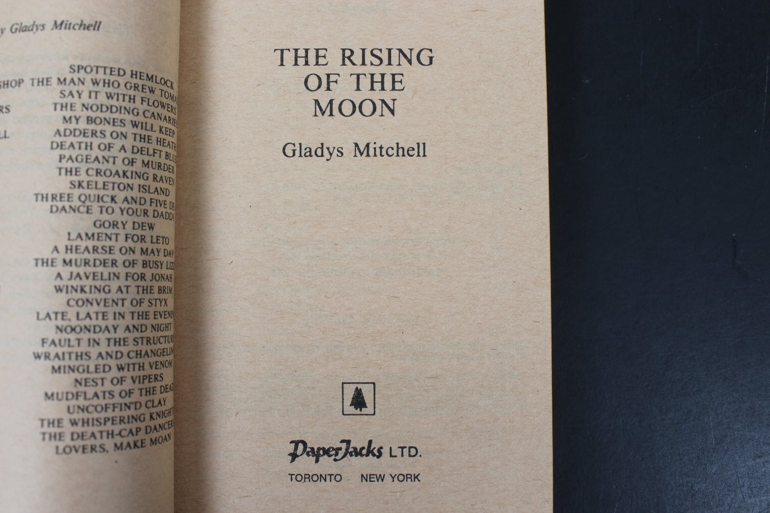 Rising of the Moon Gladys Mitchell 1986 Paperback Mystery St. Martin’s Press PB