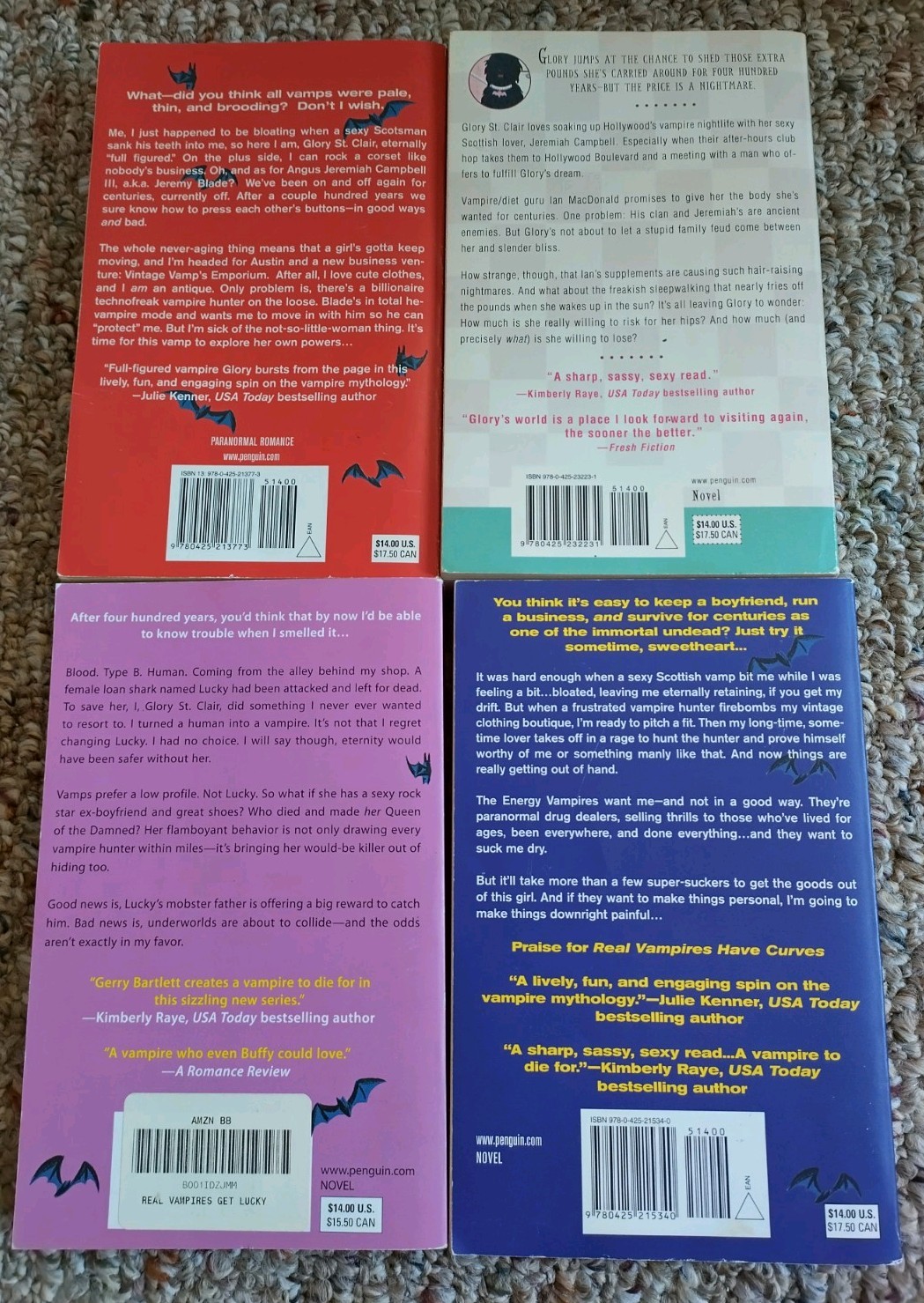 Gerry Bartlett – Lot of 4 PB Real Vampires Get Lucky, Live Large, Have Curves ++