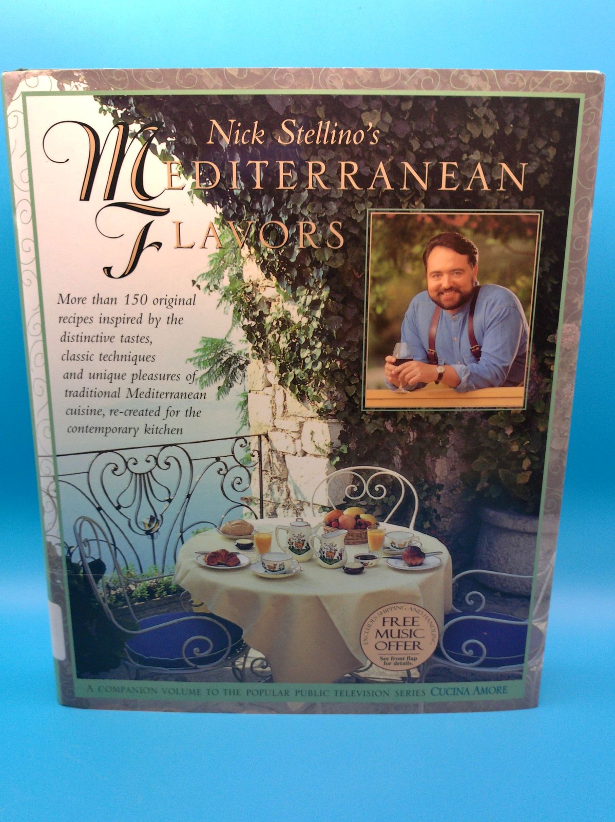 Nick Stellino Mediterranean Flavors Cookbook Hardcover DJ 1997 Book 1st Edition