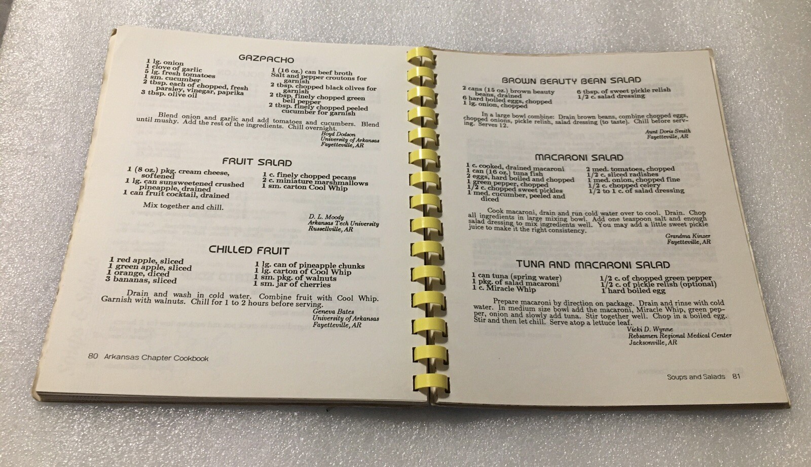 National Executive Housekeepers Association Cookbook Arkansas Chapter 114 Pages