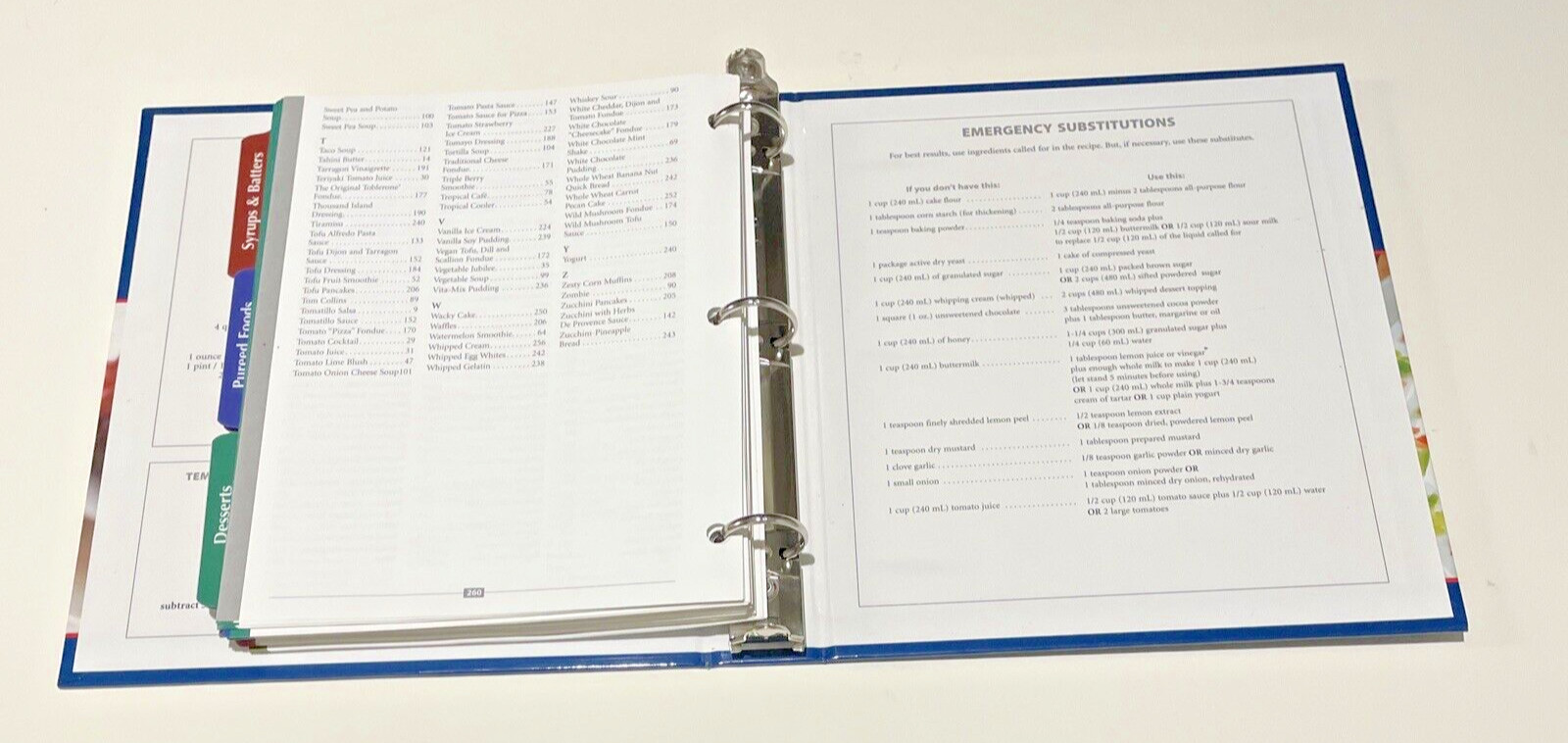Vita-Mix Whole Food Recipes For Better Living 3-Ring Binder 2007 Cookbook