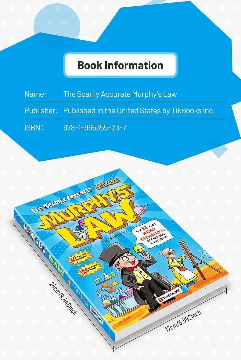 Murphy’s Law Learning Book for Kids 8-12 with 128 Pages Paperback Illustrated