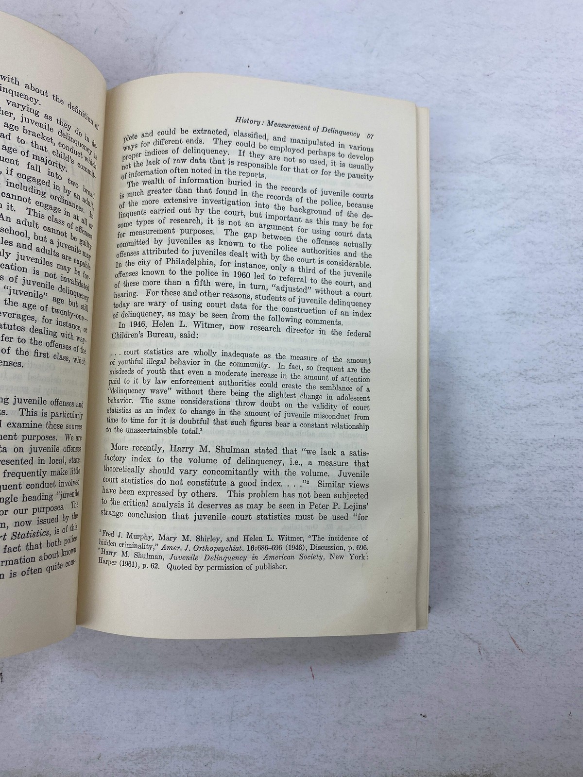 The Measurement of Delinquency by Sellin/Wolfgang Ex-library 1964 HC