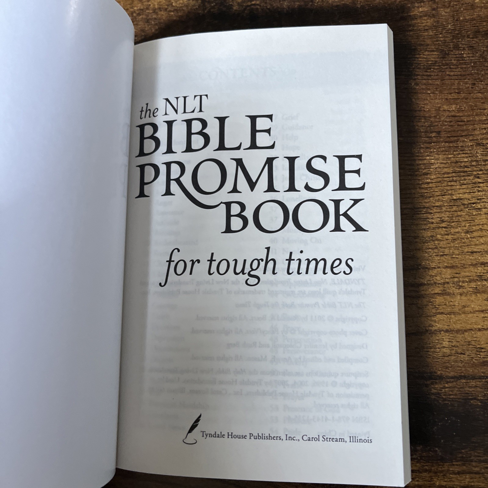 NLT Bible Promise Book for Tough Times by Ronald A. Beers (2011, Trade…