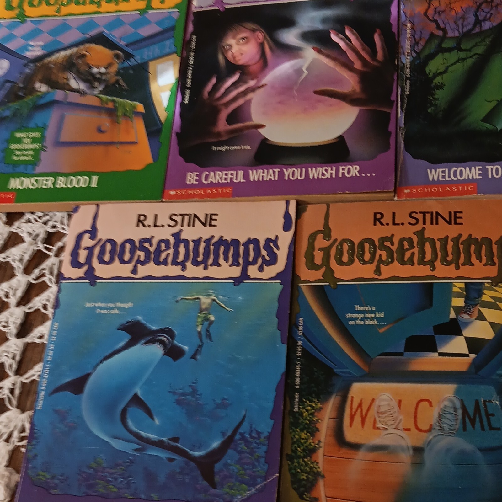 R.L. Stine Goosebumps Lot of 7 Paperback Horror Kids Novels Monsters Ghosts