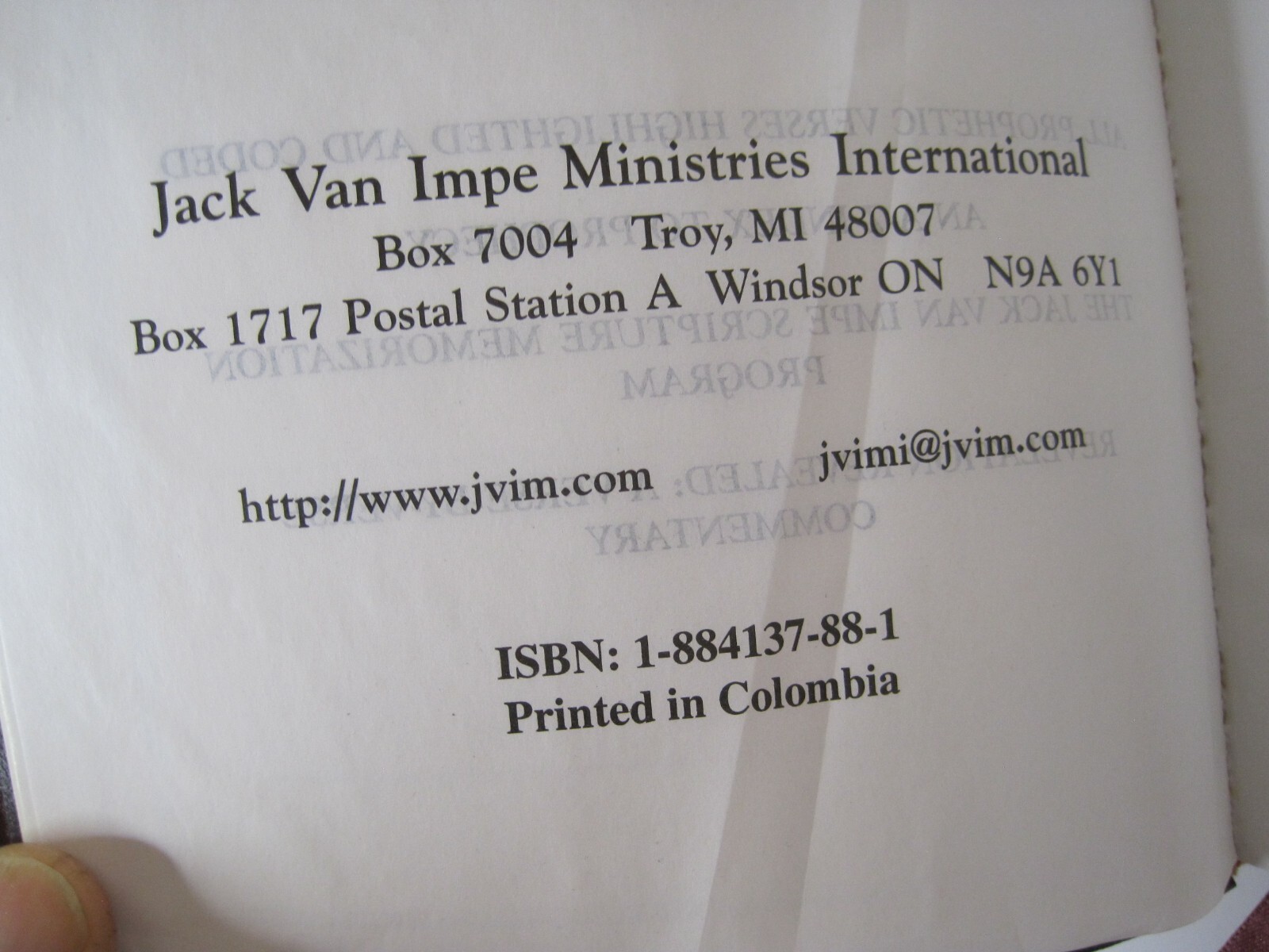 Jack Van Impe Prophecy Bible KJV Limited Special Edition Red Letter Ed. Burgandy