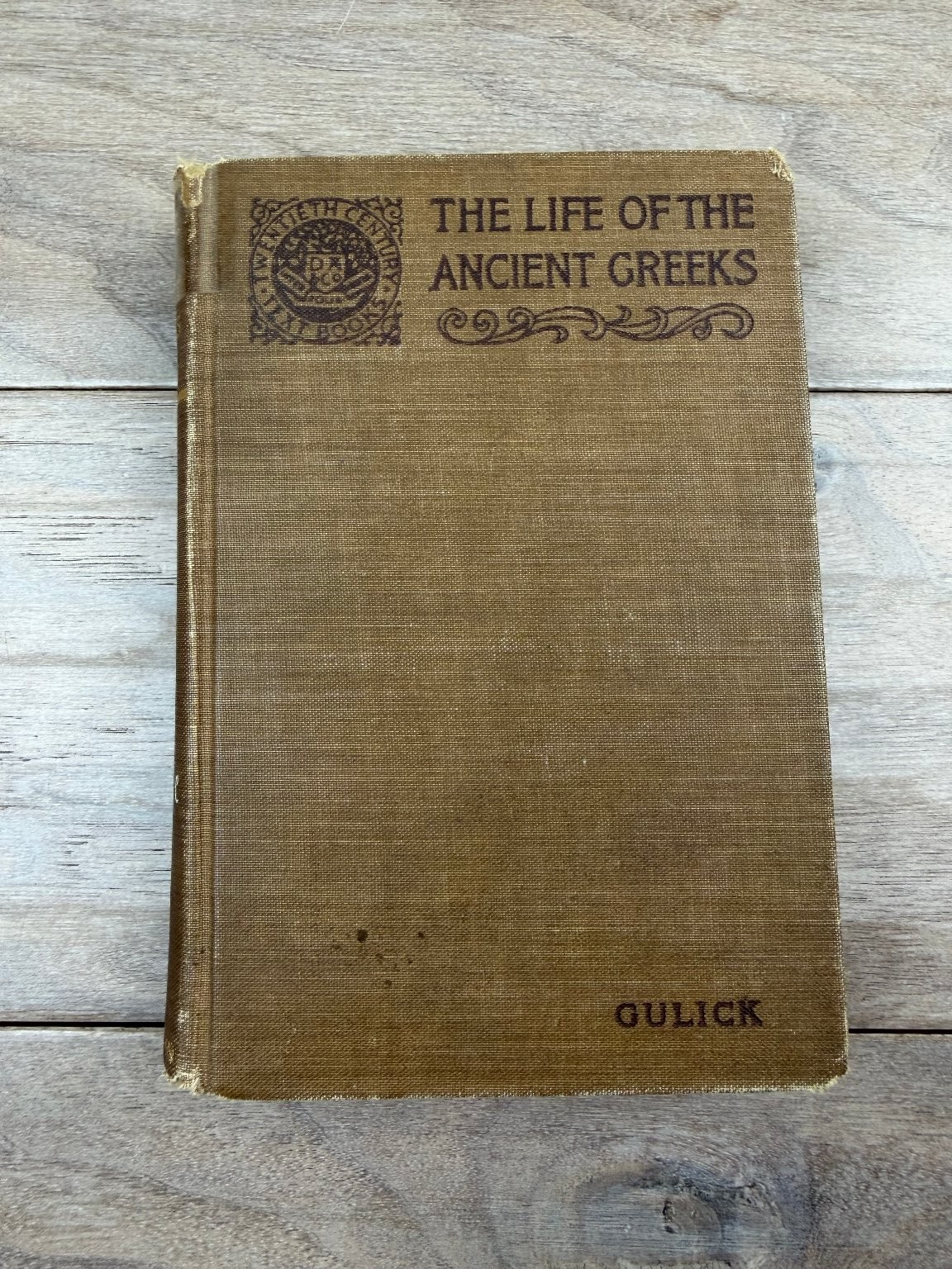 Life of Ancient Greeks Gulick 1929 Illustrated History D. Appleton Hardcover