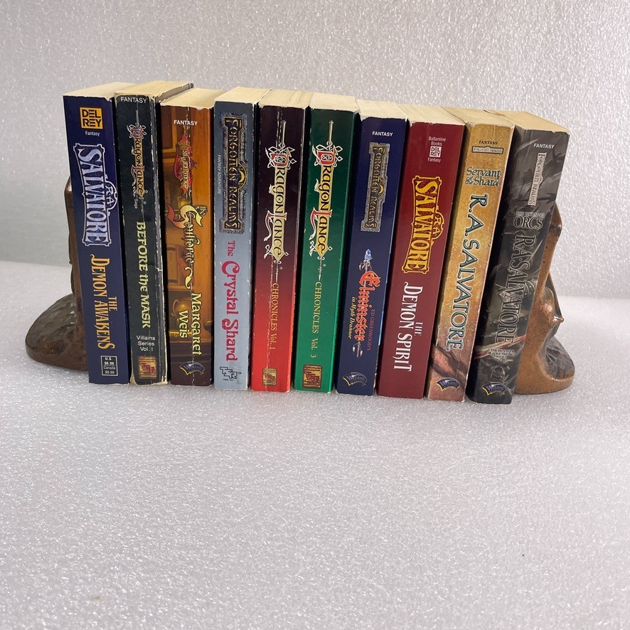 10 Dragonlance Forgotten Realms Paperback Lot by R.A. Salvatore Margaret Weis