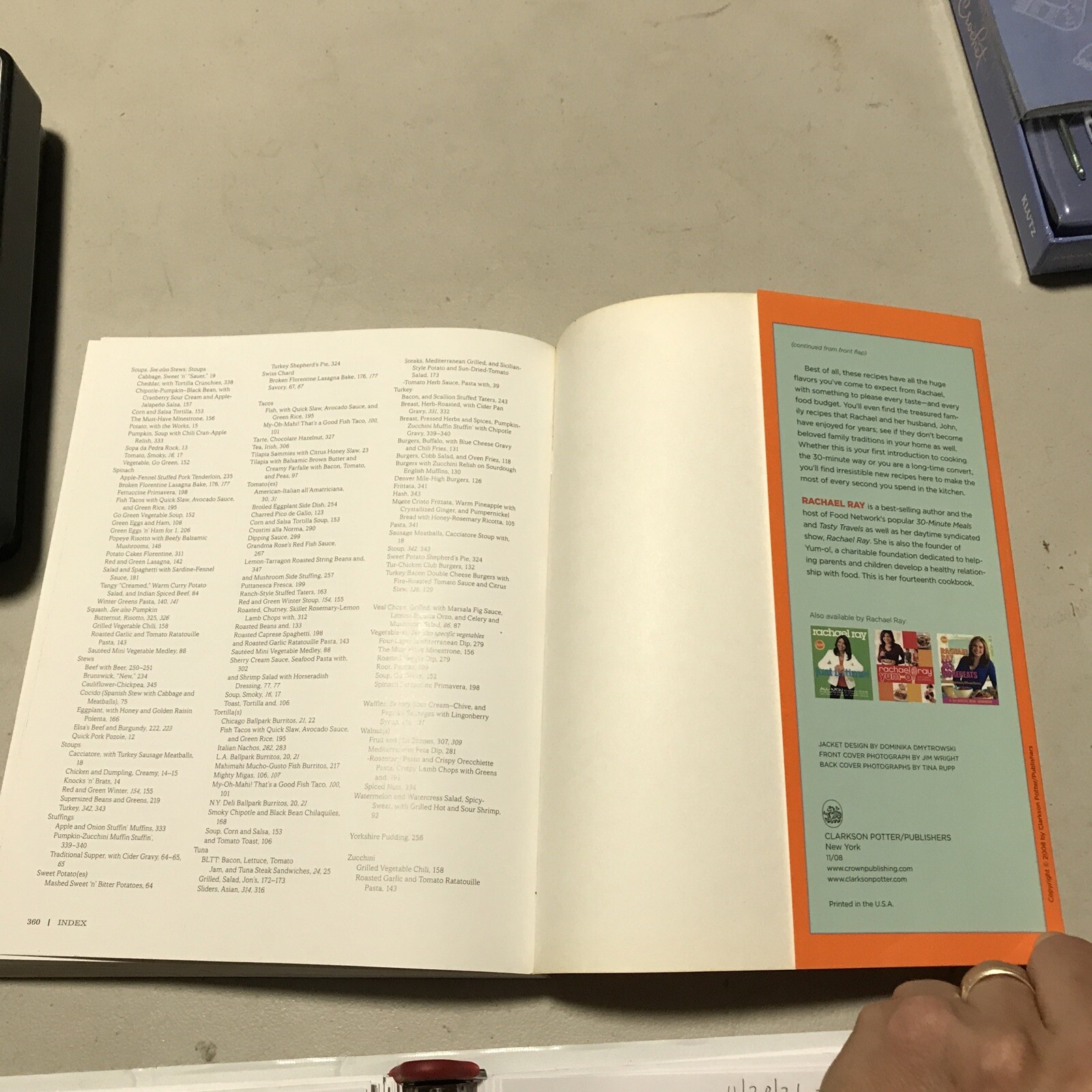***Signed*** Rachael Ray’s Big Orange Book Cookbook Signed (3lb) First Edition