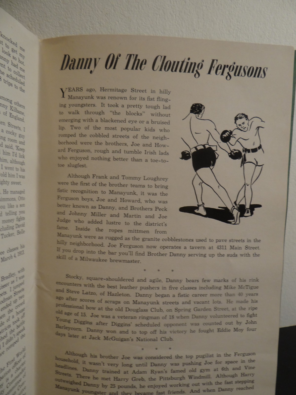 1947 Boxing in Philadelphia Tales of Legends & Lore LEATHER SOCKING TALES