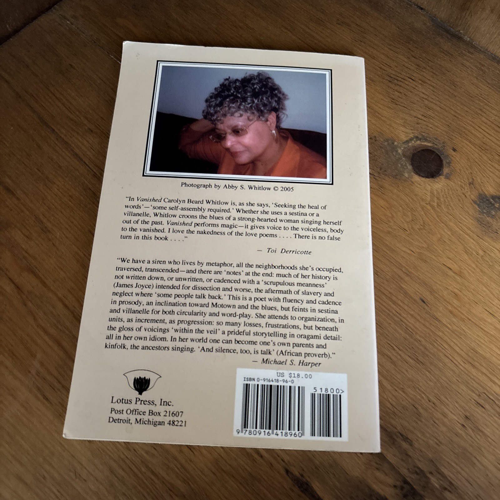 Vanished:Poems by Carolyn Beard Whitlow