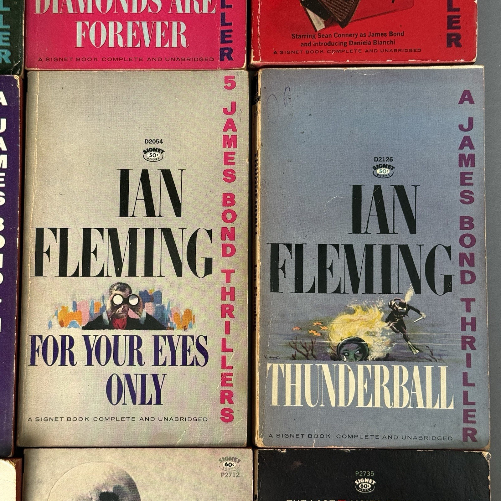 Vintage Ian Fleming James Bond Paperbacks 1960s – Lot of 12 Some 1st Ed. Nice!