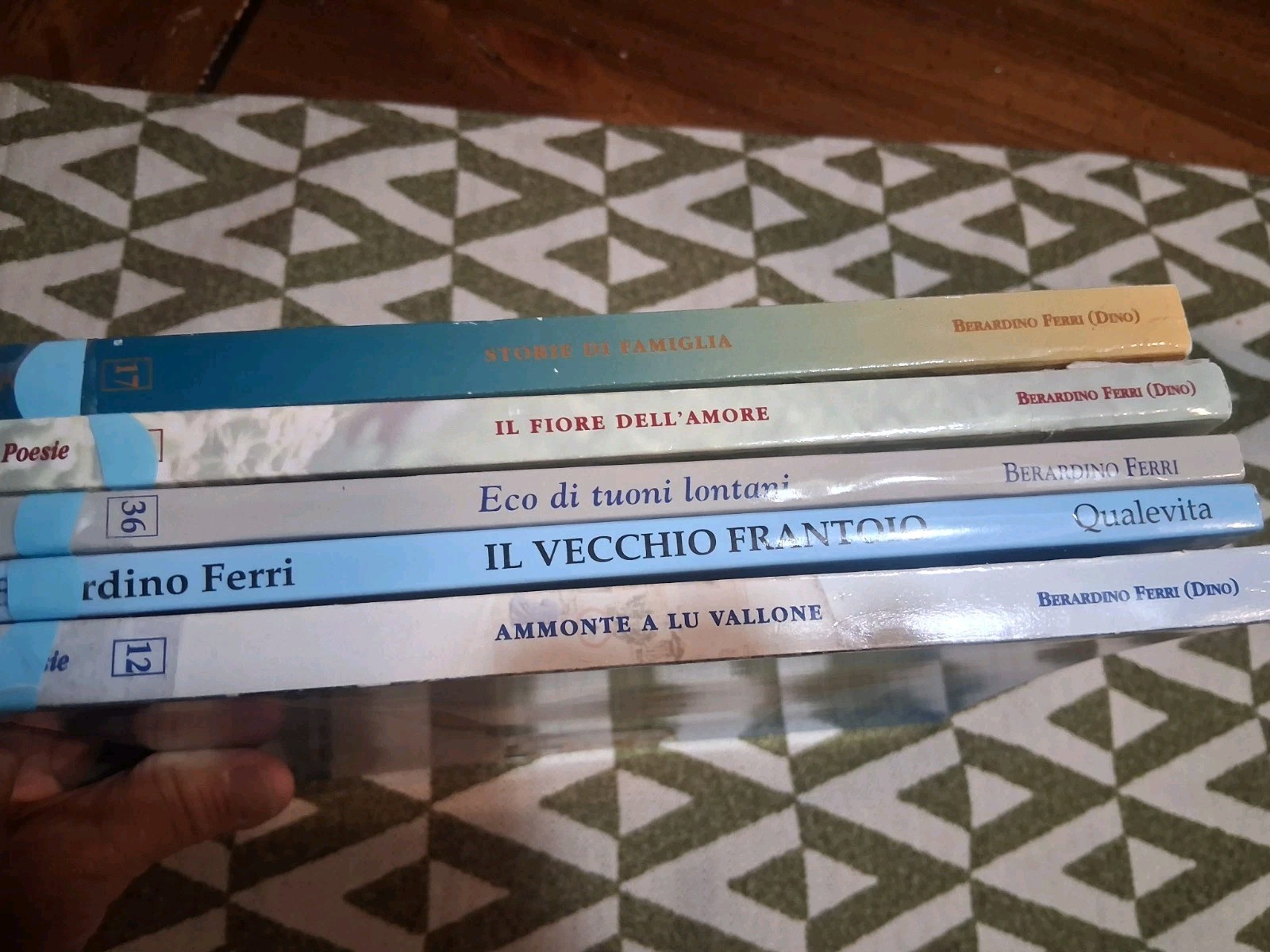 Lot Of 5 Italian Language Paperbacks Berardino Ferri Poem Books