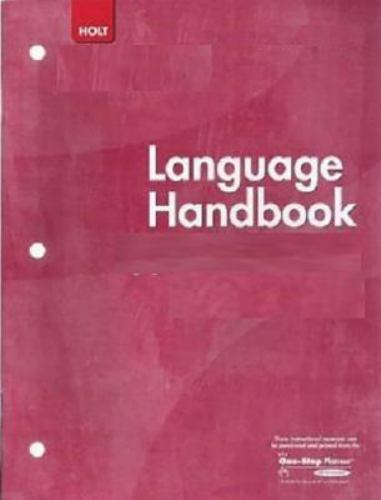 Holt McDougal Literature: Language Handbook Grade 8