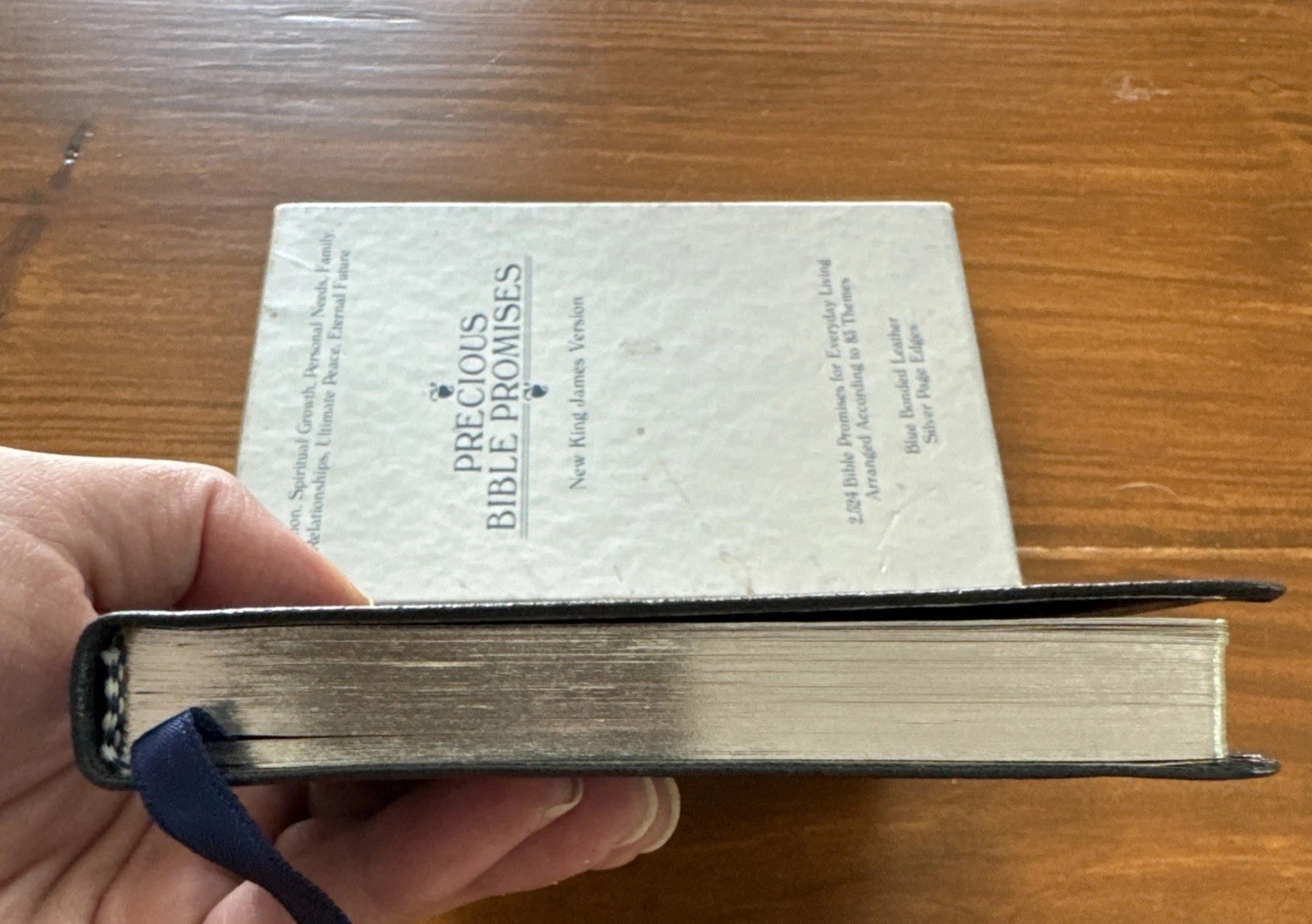 Precious Bible Promises NKJV Jim Tammy Bakker Blue Leather Thomas Nelson Box