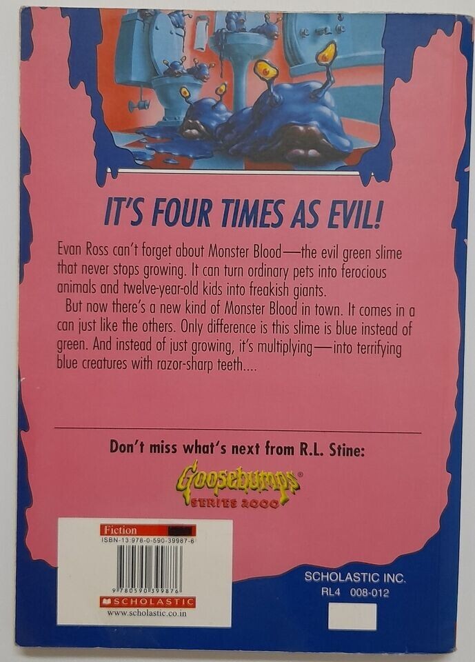 Monster Blood IV by R. L. Stine (1997, Paperback English) Free Ship