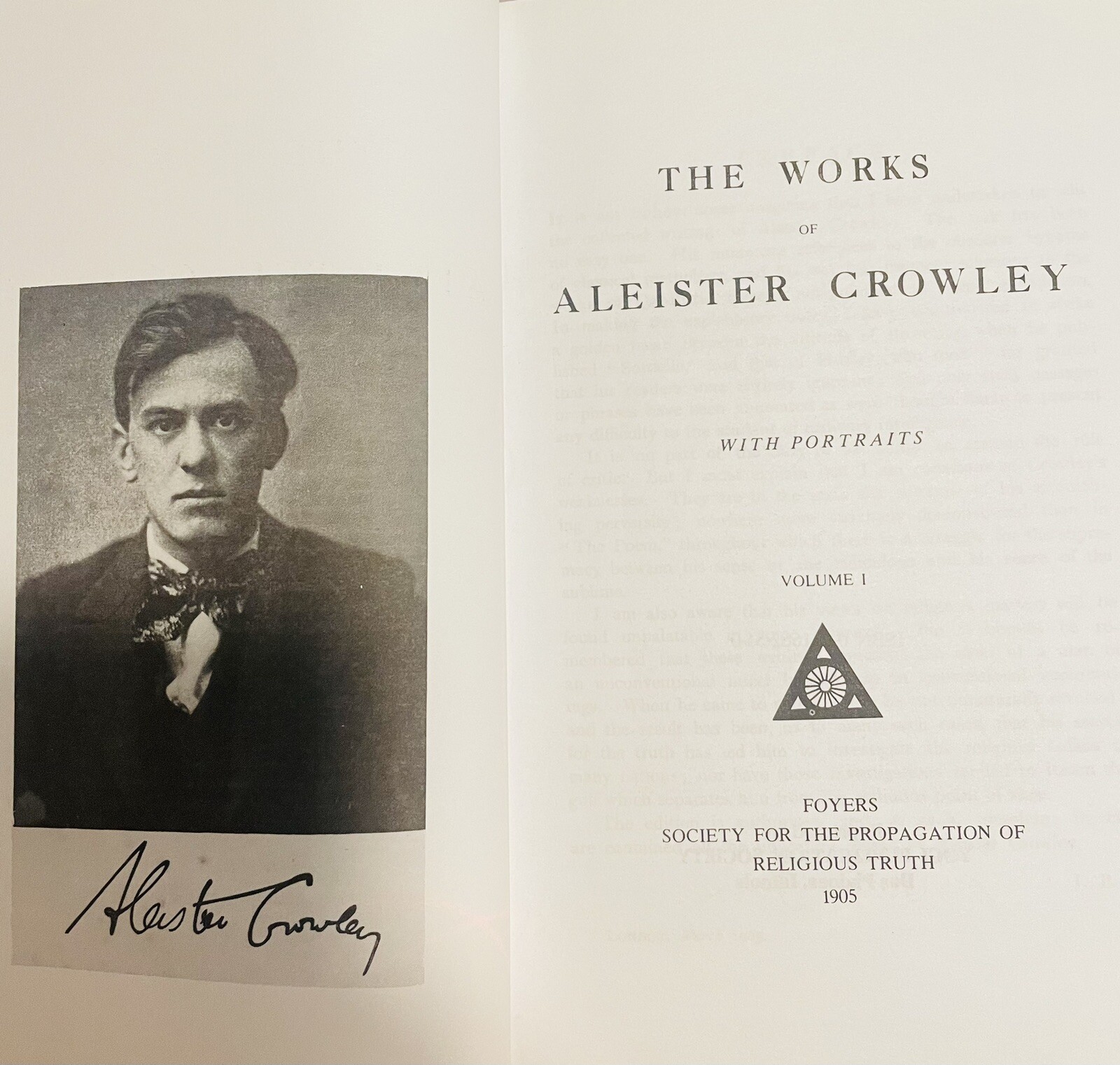 Collected Works of Aleister Crowley Hardcover, 3 Volume Set (with portraits)