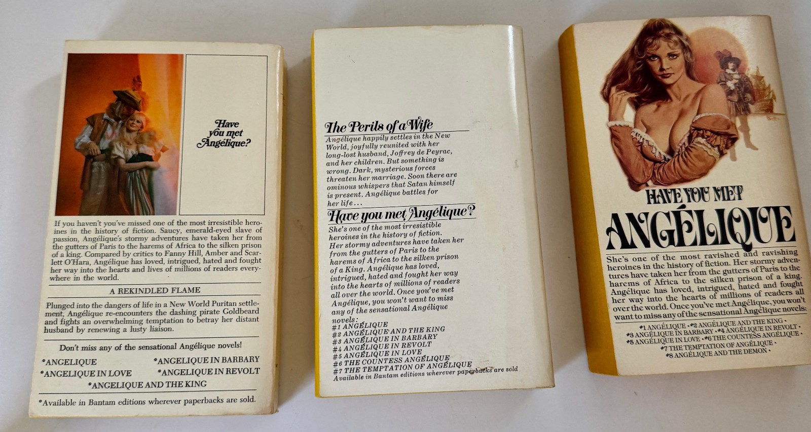 Angelique by Sergeanne Golon Vintage Romance Series Complete Paperback Set of 9