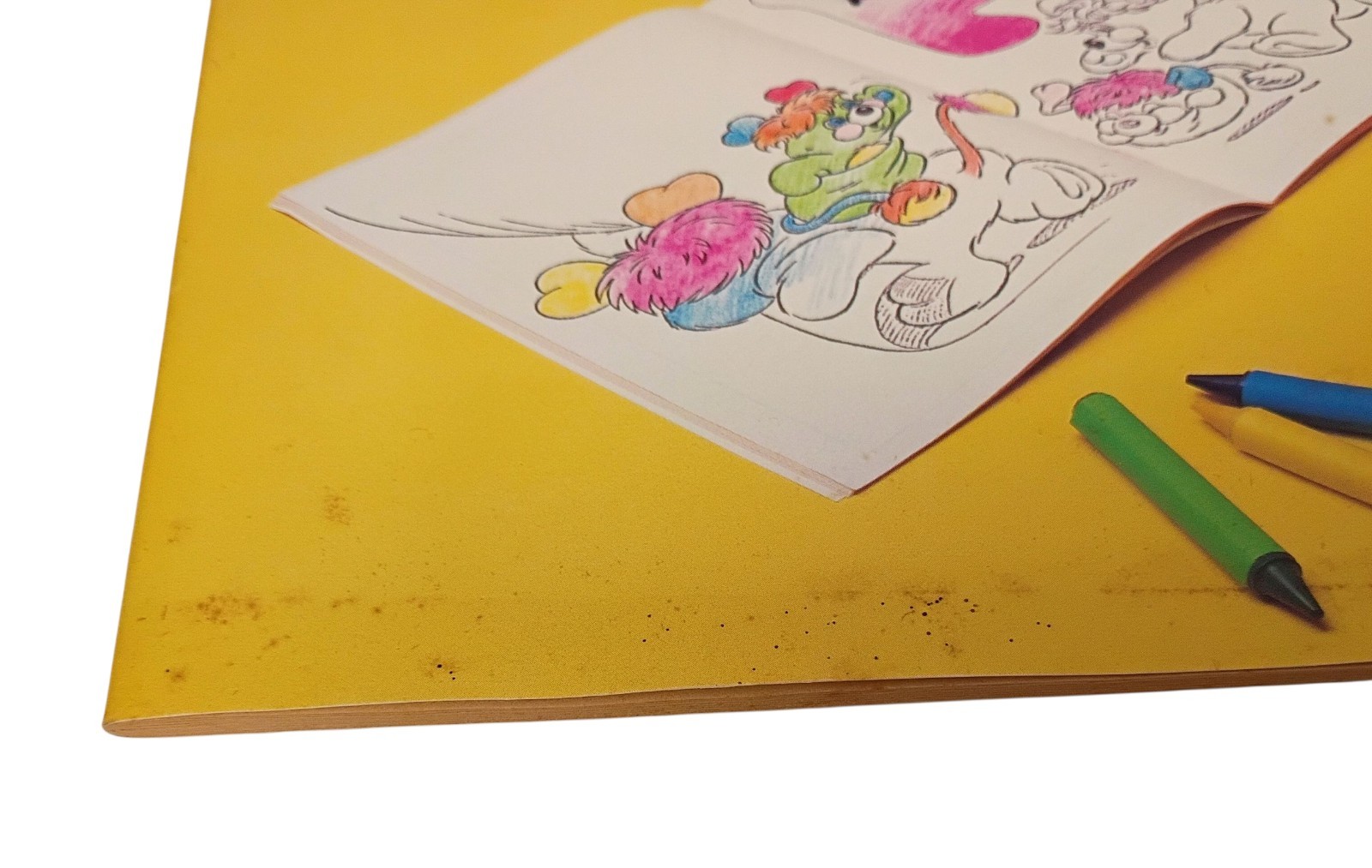 Vintage 1986 Popples‘ ABC Coloring Book -Happy House 1 Page Has An Ink Spot