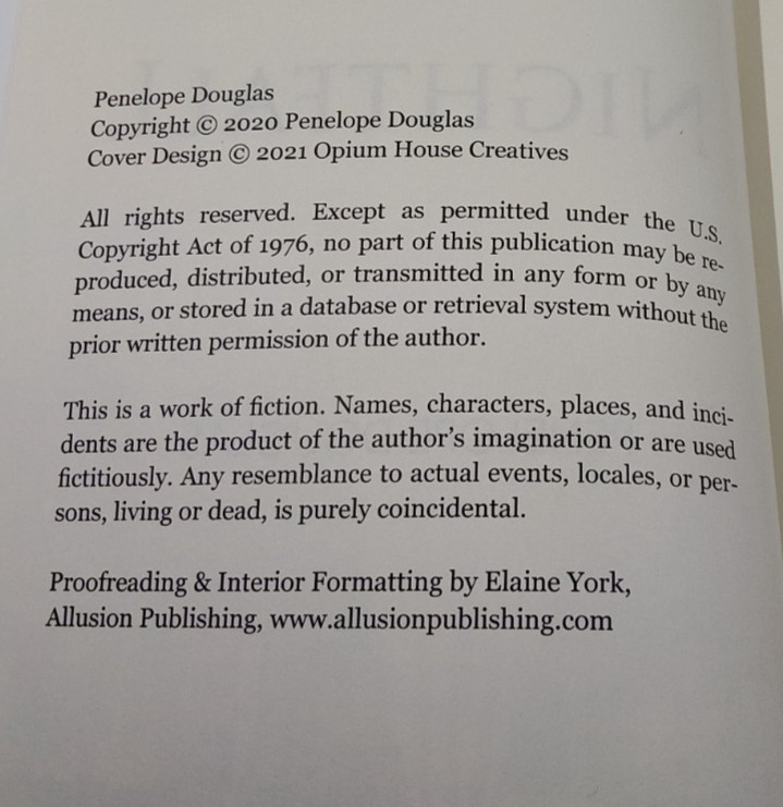 Nightfall by Penelope Douglas 2021 Paperback 1st Print