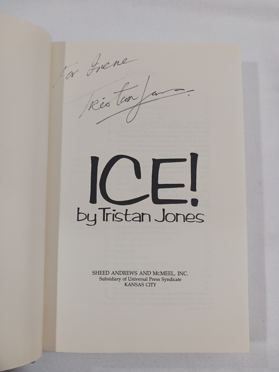 SIGNED Ice! Tristan Jones 1978 HC First Edition 1st Printing Sailing Sail Boat