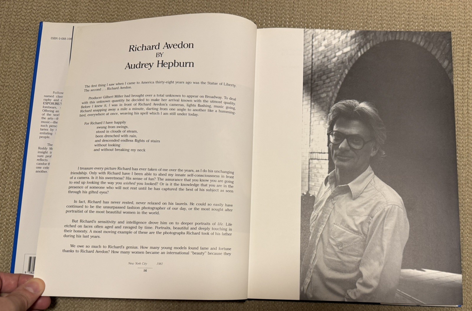 Double Exposure, Take Three by Roddy McDowall Lg 10.5″ x 14″ (1992, HC, 1st Ed)