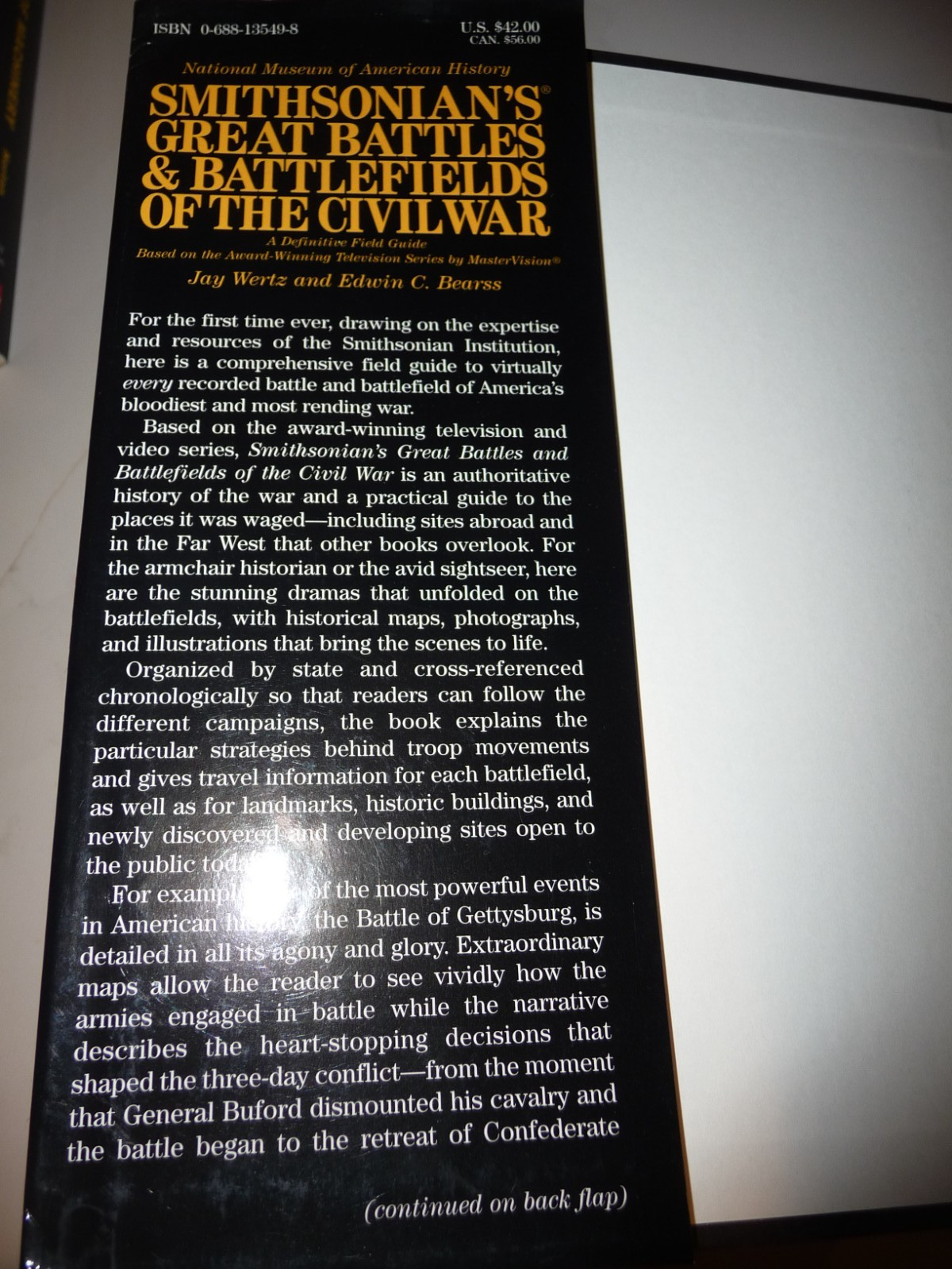 SMITHSONIAN’S GREAT BATTLES & BATTLEFIELDS OF THE CIVIL WAR-Wertz-Free Shipping