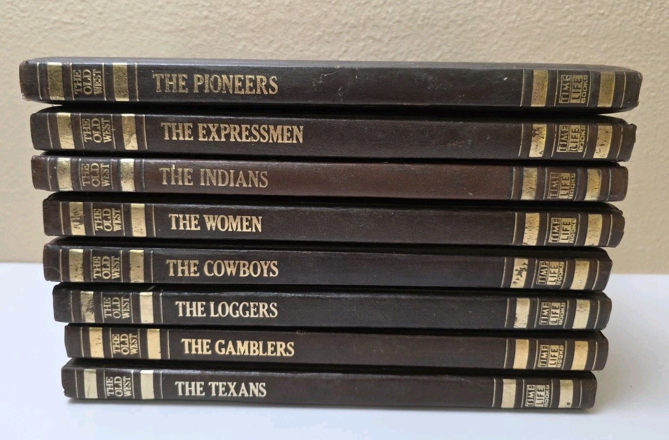 THE OLD WEST Time Life Book Series Lot of 8 Books Set Vintage Leatherette