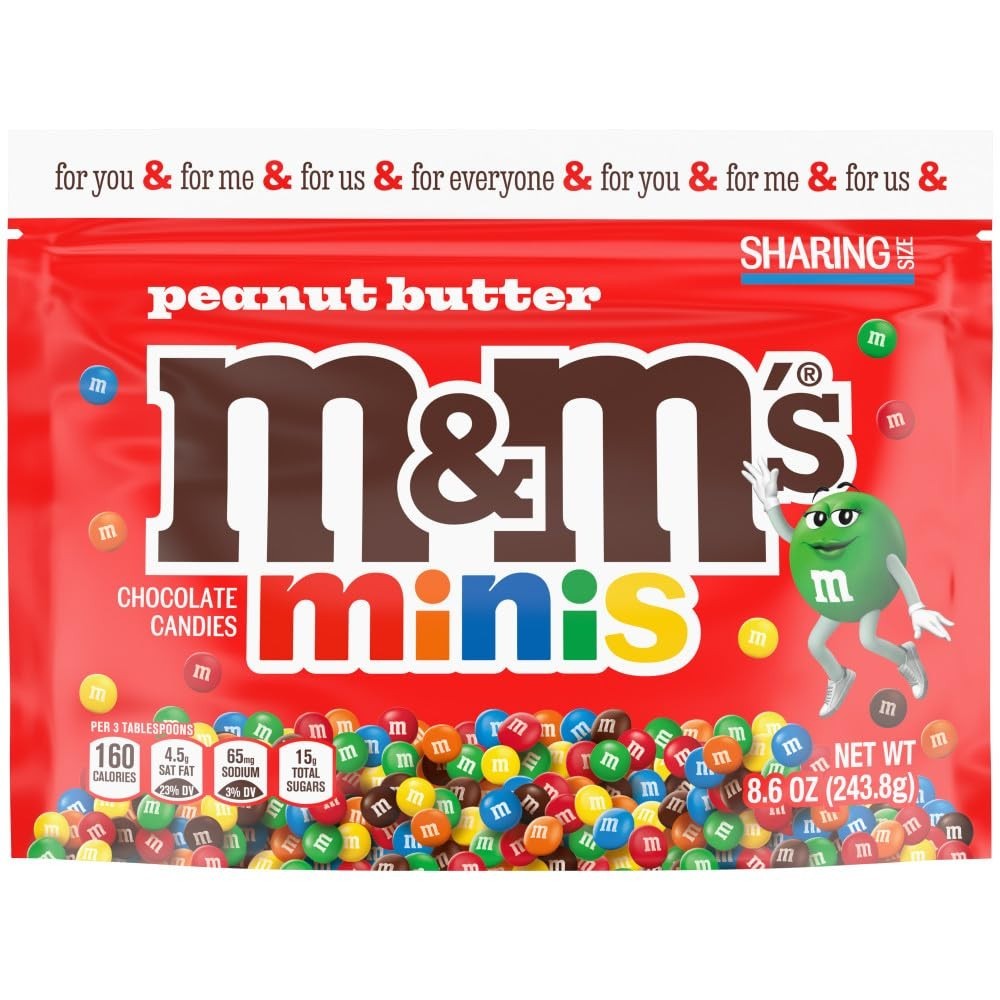 Resealable 8.6 Oz Minis Peanut Butter Milk Chocolate Candy for Holiday Baking