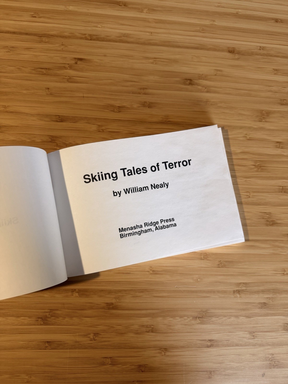 Skiing Tales of Terror William Nealy Menasha Ridge Press Paperback Skiing Satire