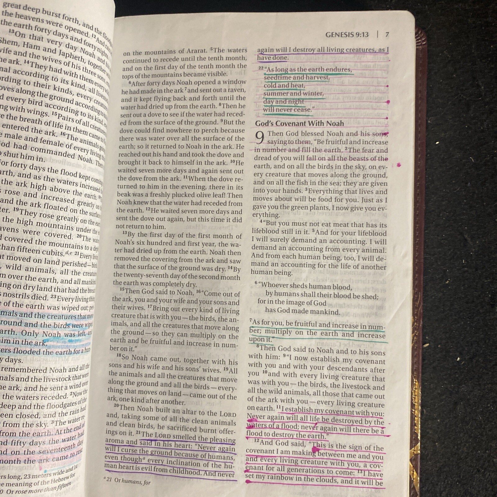 Niv Flora and Fauna Collection Bible by Zondervan Staff (2012, Leather)