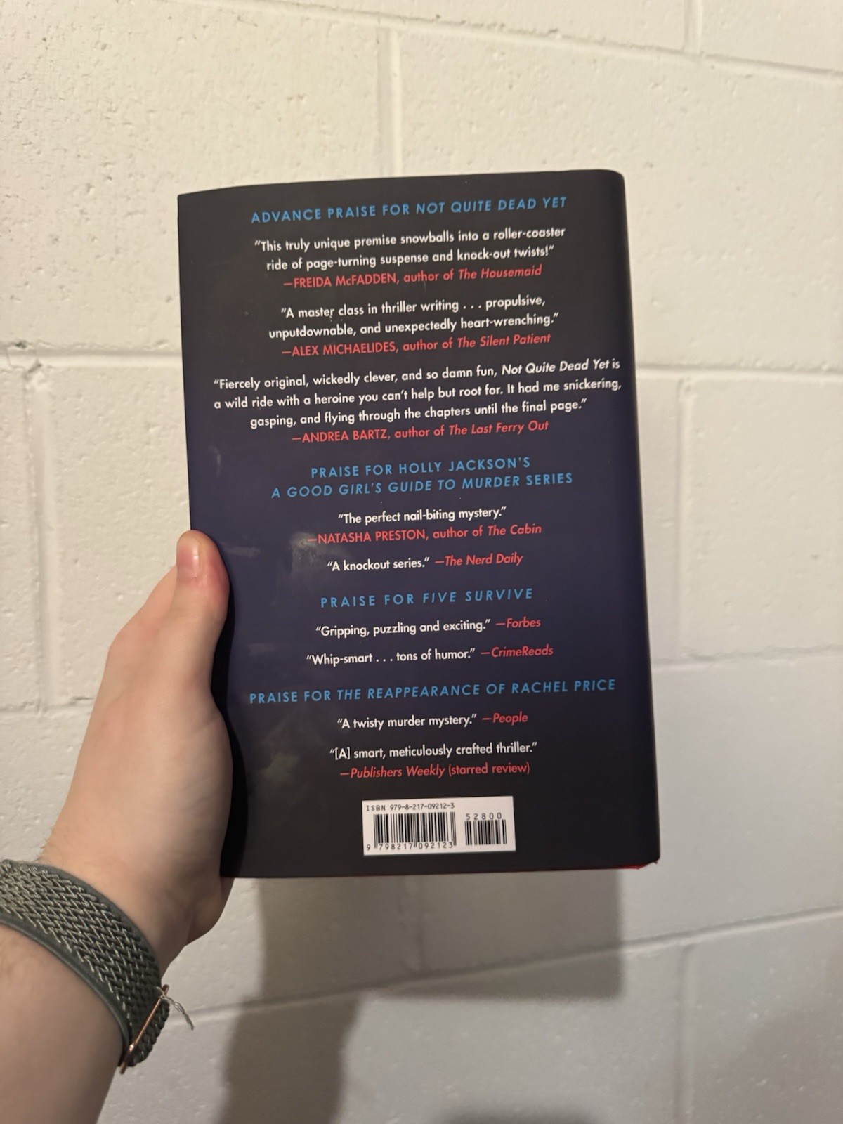 Not Quite Dead Yet: A Novel, Hardcover by Holly Jackson- very Good