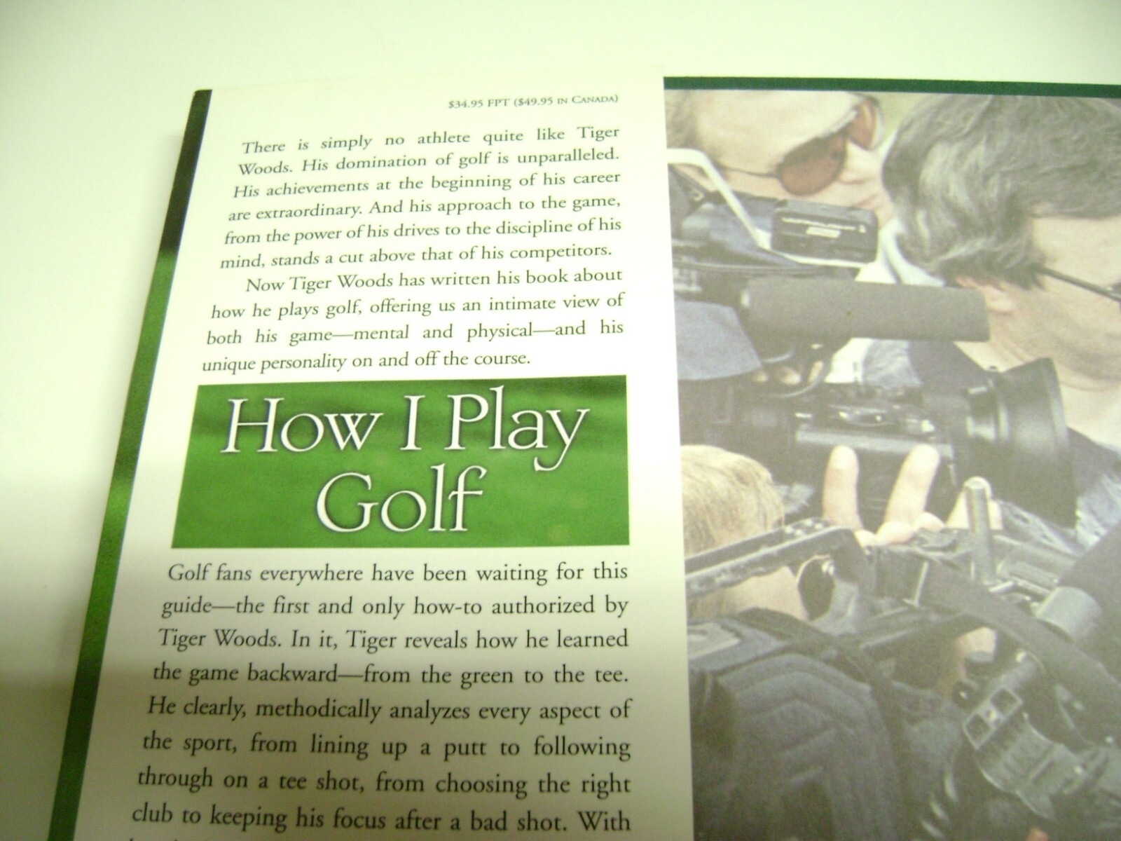 2001 HUGE Golf Digest Hard Cover Book, Tiger Woods How I Play Golf, 306 pages