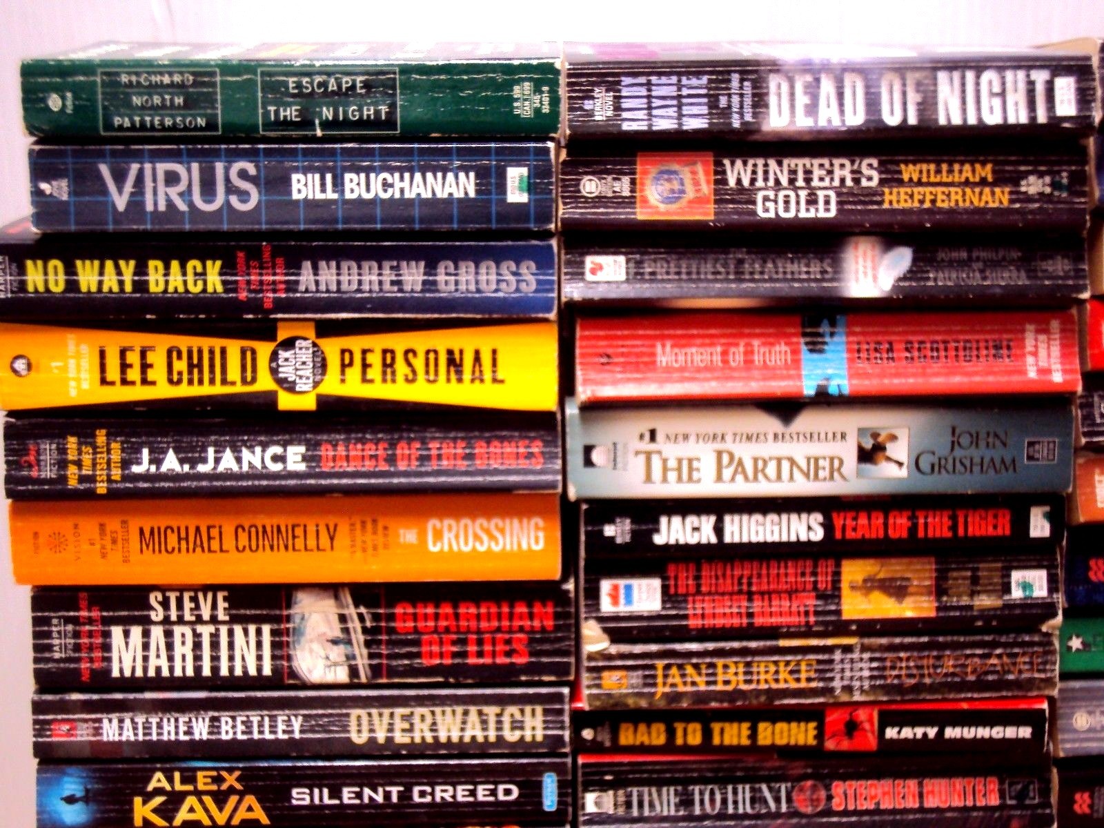 Lot 12 Mystery Thriller Action Fiction Paperback Book Random Pick Author Title