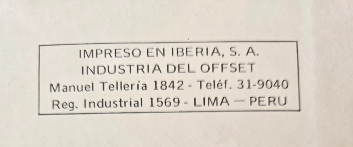 IMAGEN DEL PERU, Un Pais Distinto (Images of Peru, A Different Country), 1971