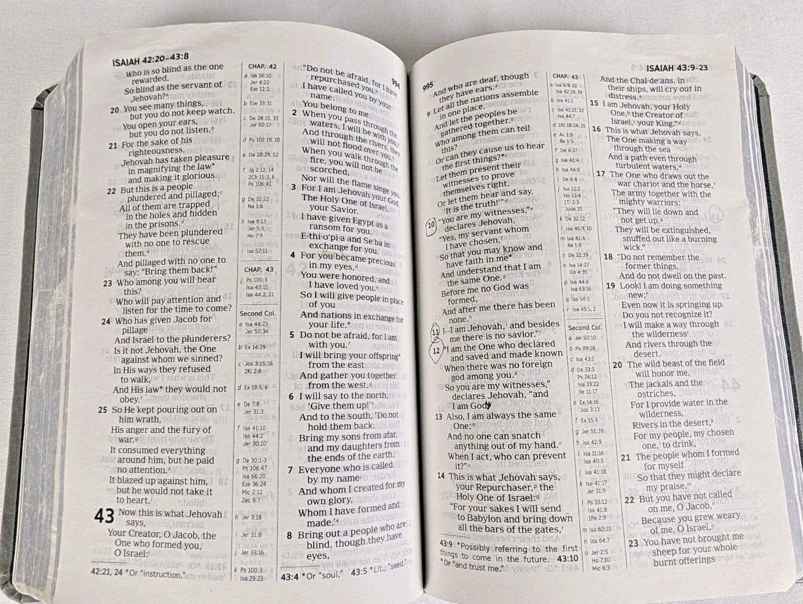 New World Translation of The Holy Scriptures Grey Leather Bound 2013 Holy Bible